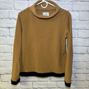 Dudley Stephens Vello Fleece Greenpoint Turtleneck Tan / Camel Medium Soft